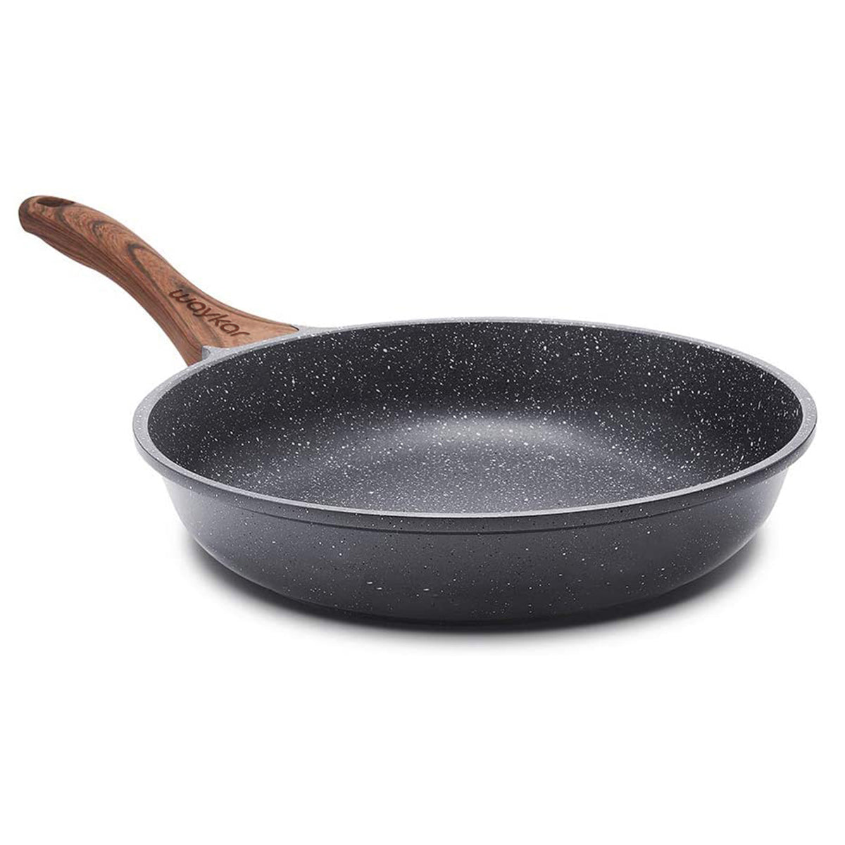 Waykar Nonstick Frying Pan Skillet, Swiss Granite Coating Omelette Pan, Healthy Stone Cookware Nonstick Pan, PFOA Free (9.5 Inch )